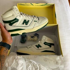 🍃NIB Aime Leon Dore 650’s Green White Men’s Sz 7.5